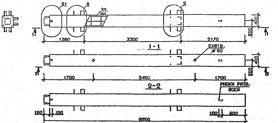 Колонна 3КН 33.69-7-с Серия 1.020.1-2с/89